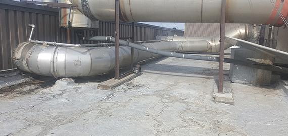 Old Dutch industrial roof conditions before work