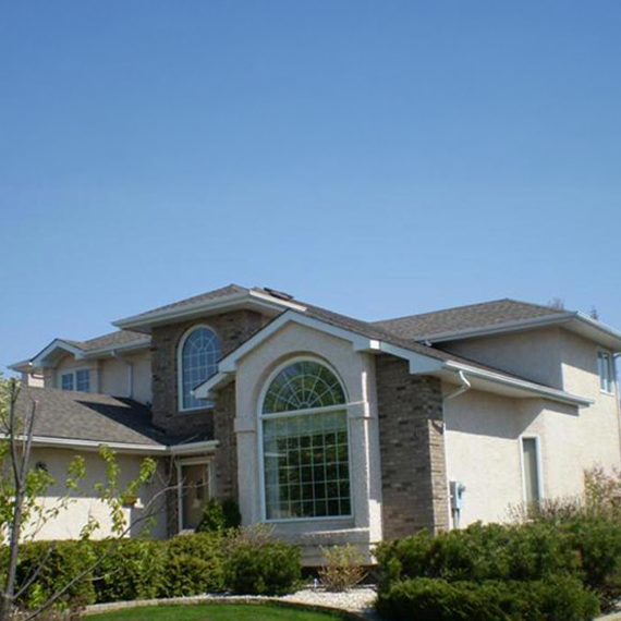 Completed residential roofing project