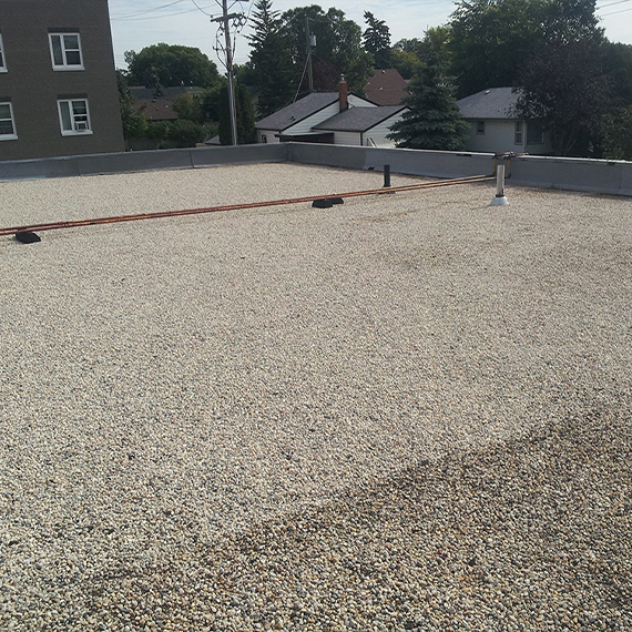 Completed industrial roof section replacement