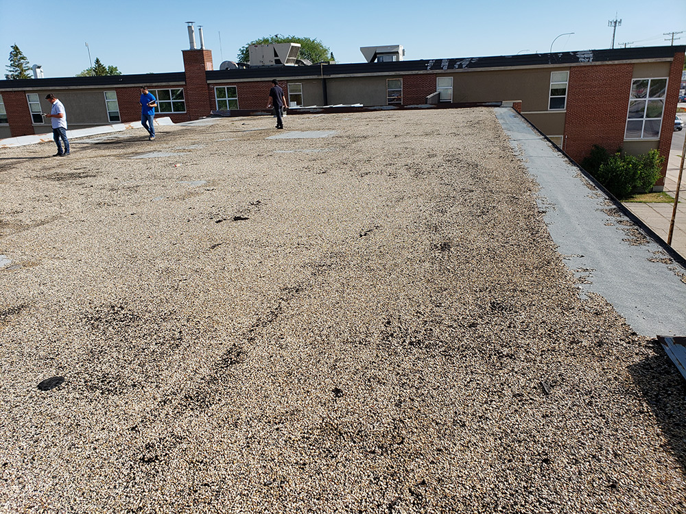 Roof surface before construction
