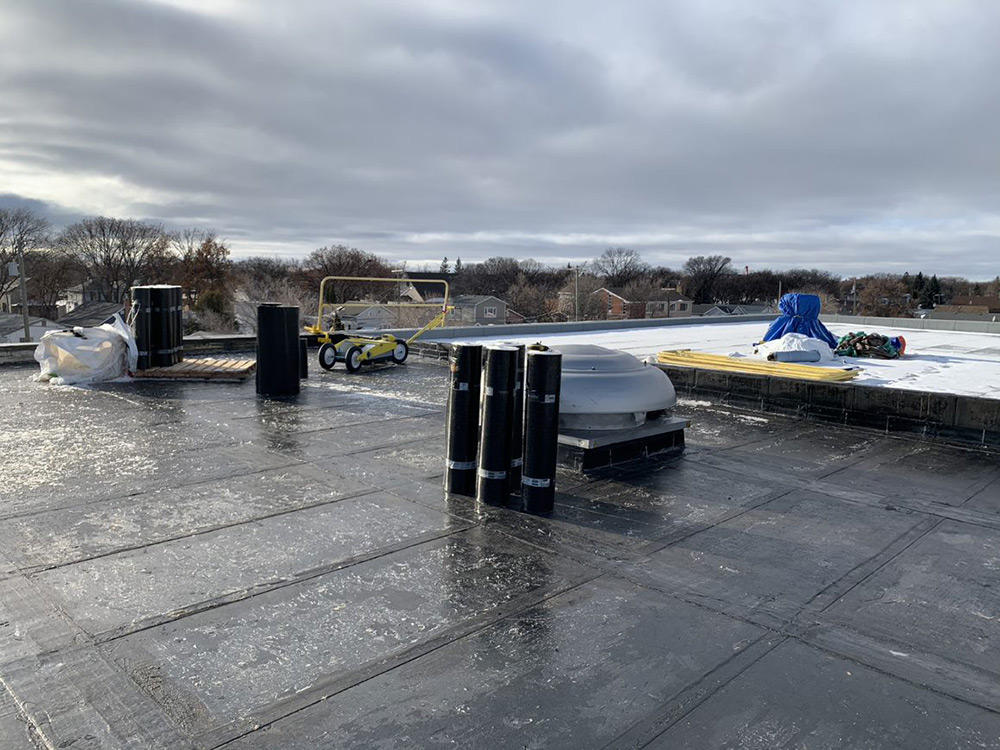 Roofing installation work