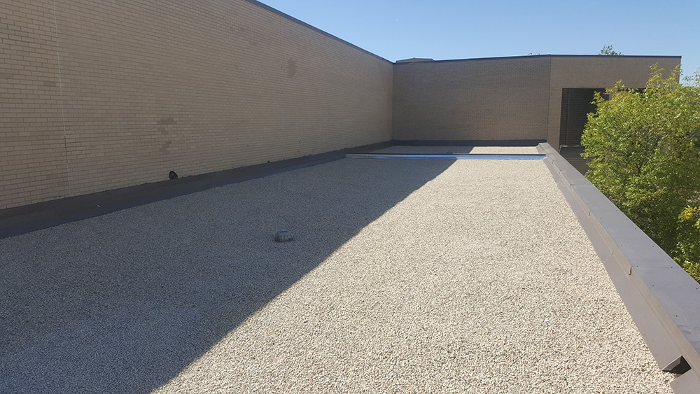 Completed roofing system after installation